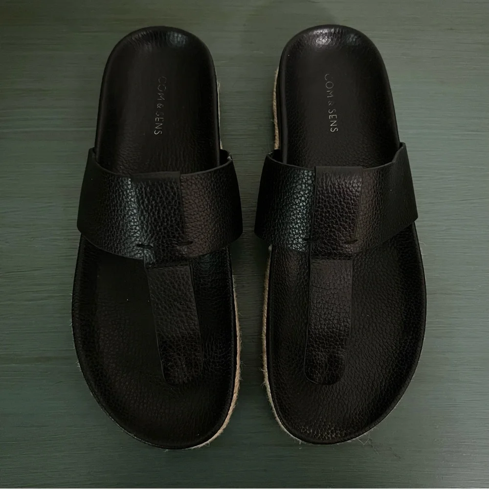 Com & Sens Lania Black Espadrille Sandals - Size‎ 9 boho beach